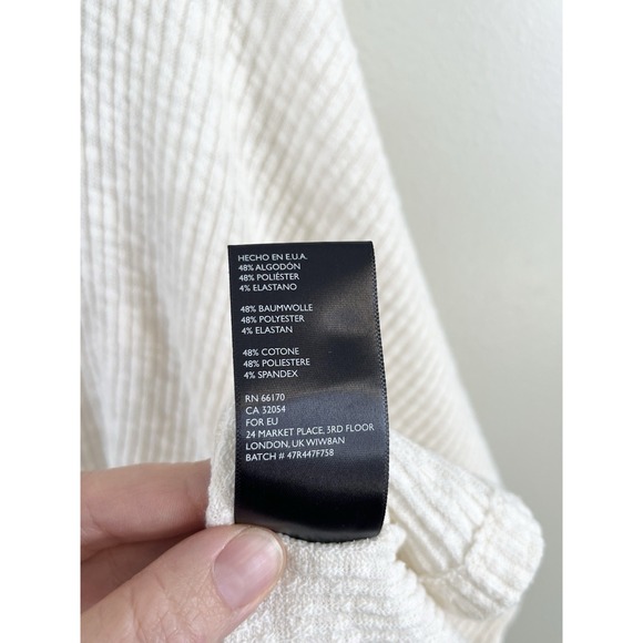 Free People Beach World Traveler Split Back‎ Hem Women's Size Sm Ivory USA Made - Picture 6 of 8